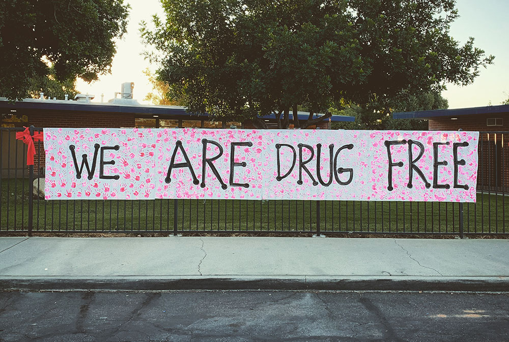 We are drug free banner