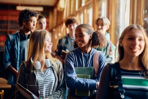 Teens at school